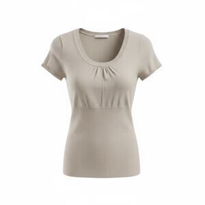 Charlotte Russe Women’s Size Large Beige Knit Cap Sleeve Top